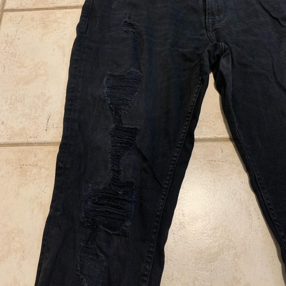 GUESS Men's Black Distressed Slim Tapered Jeans - Size 38x30 - Picture 2 of 12